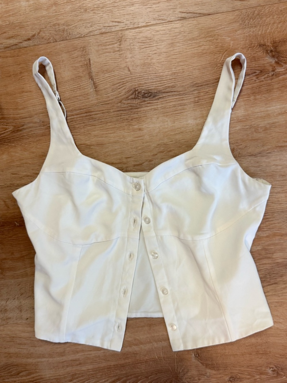 Abercrombie white crop top
